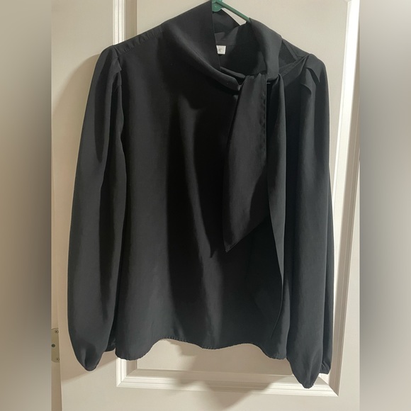 Prologue Womens Long Sleeve Tie Neck Shirt - Picture 2 of 7